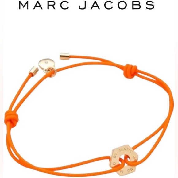 Marc by Marc Jacobs Friendship Bracelet - Gold + Orange Bolt/ Tangerine 🍊 NWT - Picture 4 of 8